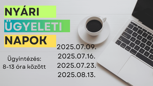 Nyári ügyeleti napok