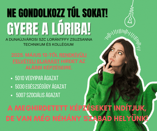 Pótfelvételi eljárás 2025/2026